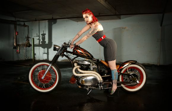 Pinup Polka Dots and Flames